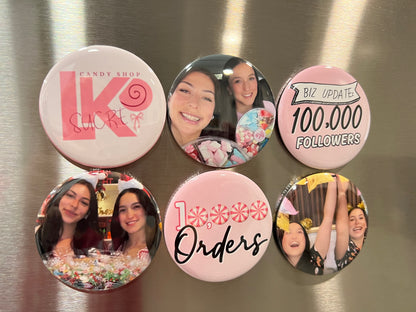 Custom Photo Magnets Round 2.25"